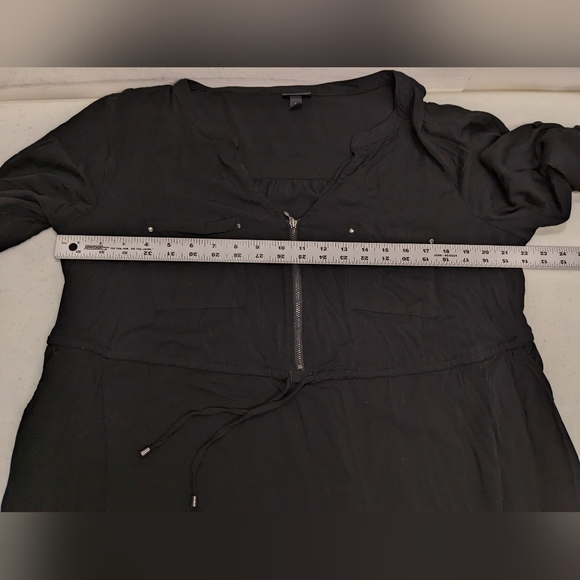 Torrid 1 Mini Challis Zip Front Dress Long Sleeve City Chic Casual #drs8.10 - Picture 7 of 10
